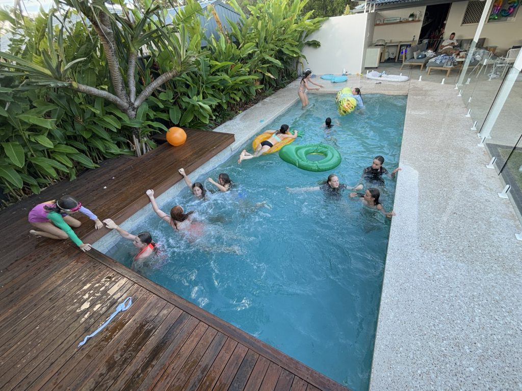 Custom concrete pool built by Luxe Poolscapes on the Sunshine Coast